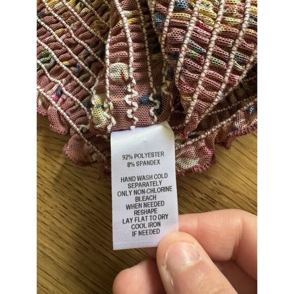 LuLu's Women Blouse Size Small Floral Crop Top Long Sleeve Stretch Sexy Party - Picture 8 of 10